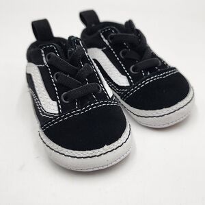 Vans Infant Old Skool Crib Shoes Black White – Baby Sneakers Size US 2